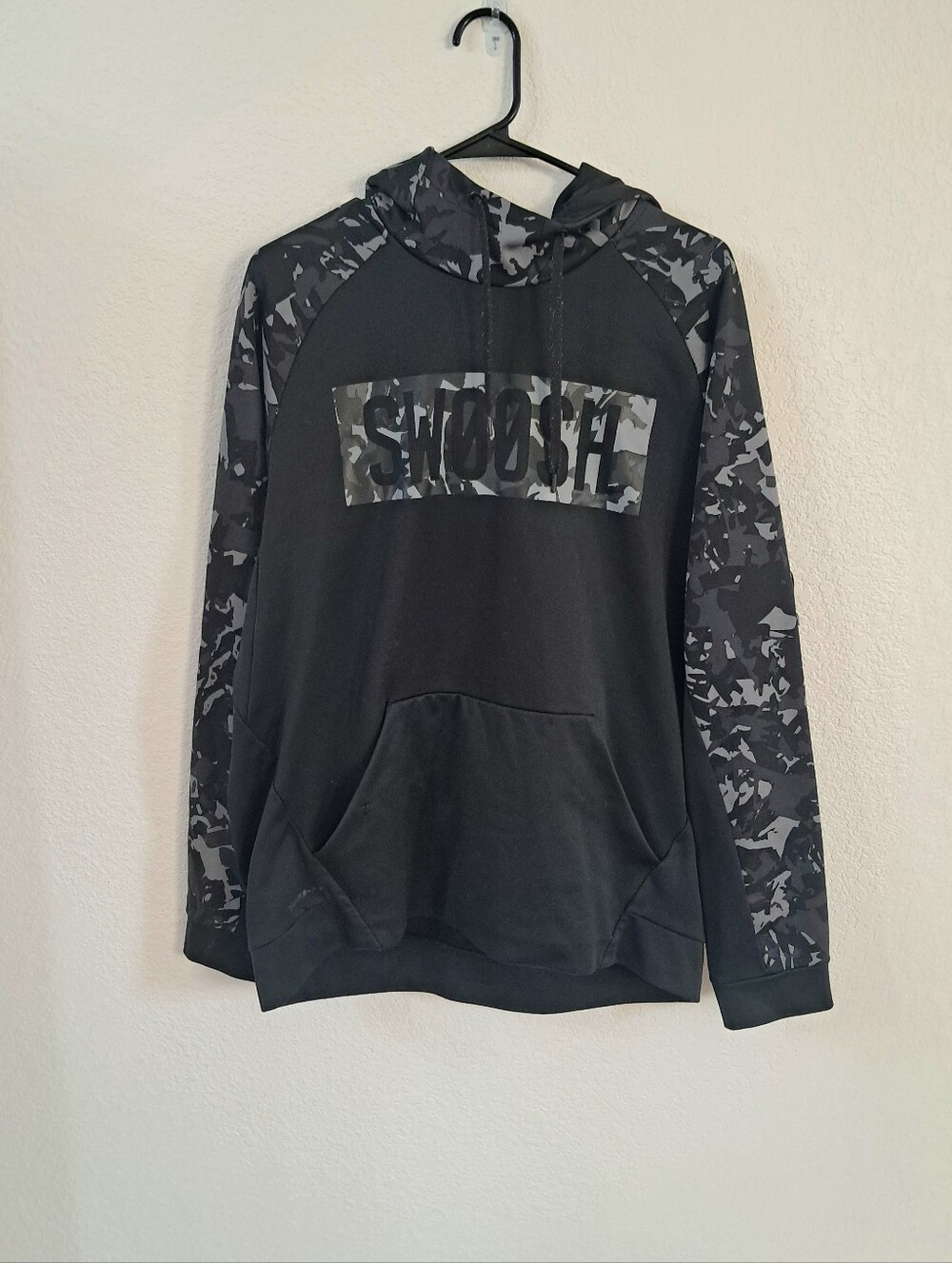 Nike Therma Fit Hoodie Men's L Black Camo Graphic Casual Athleisure Streetwear